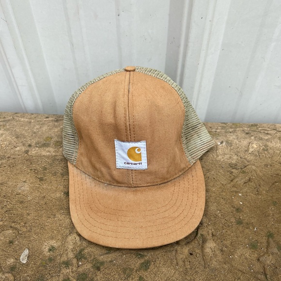 Carhartt Other - Vintage Snapback Trucker HatCarhartt Logo Patch Duck Canvas Workwear Made In USA
